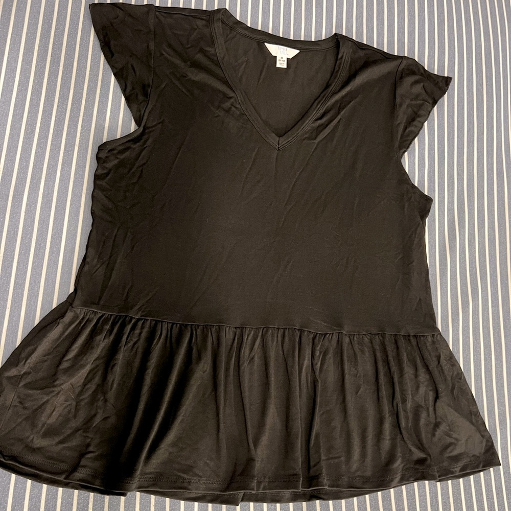 2pc🖤💚 Time & Tru women Peplum Hem T-shirt